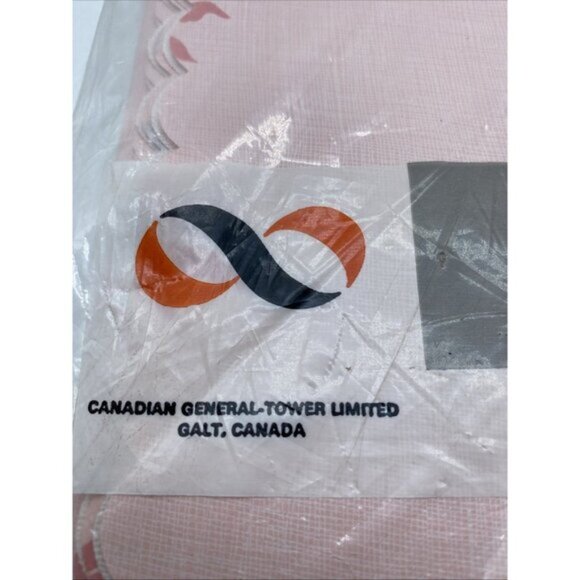 Vintage Soft Flannel Backed Vinyl Table Cloth Pink Scalloped Edges 52 X 52 Rare - Picture 6 of 13